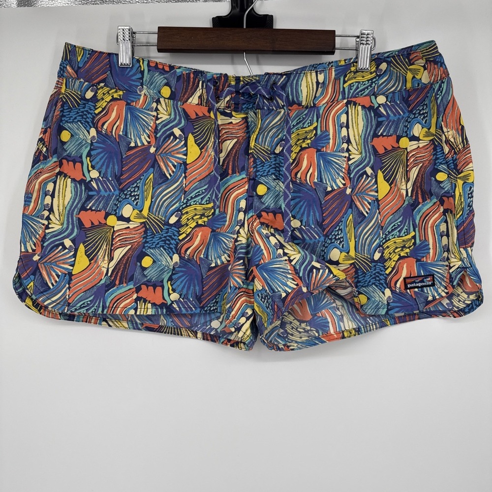 Patagonia Board Shorts Womens 16 Wavefarer Swim Trunks Floral Print Summer Beach